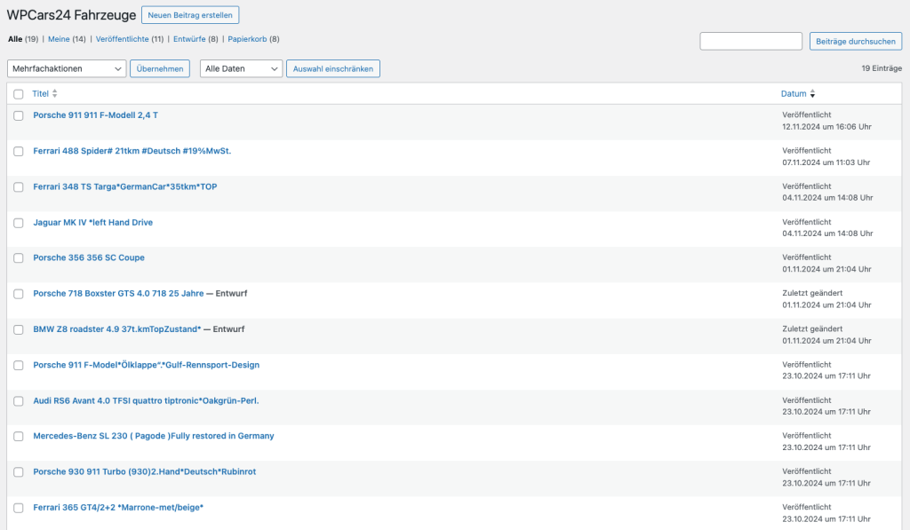 WPCars24 Fahrzeuge Backend 1024x597